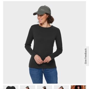 Two Duluth Women's Long Sleeve Tops - Black & White